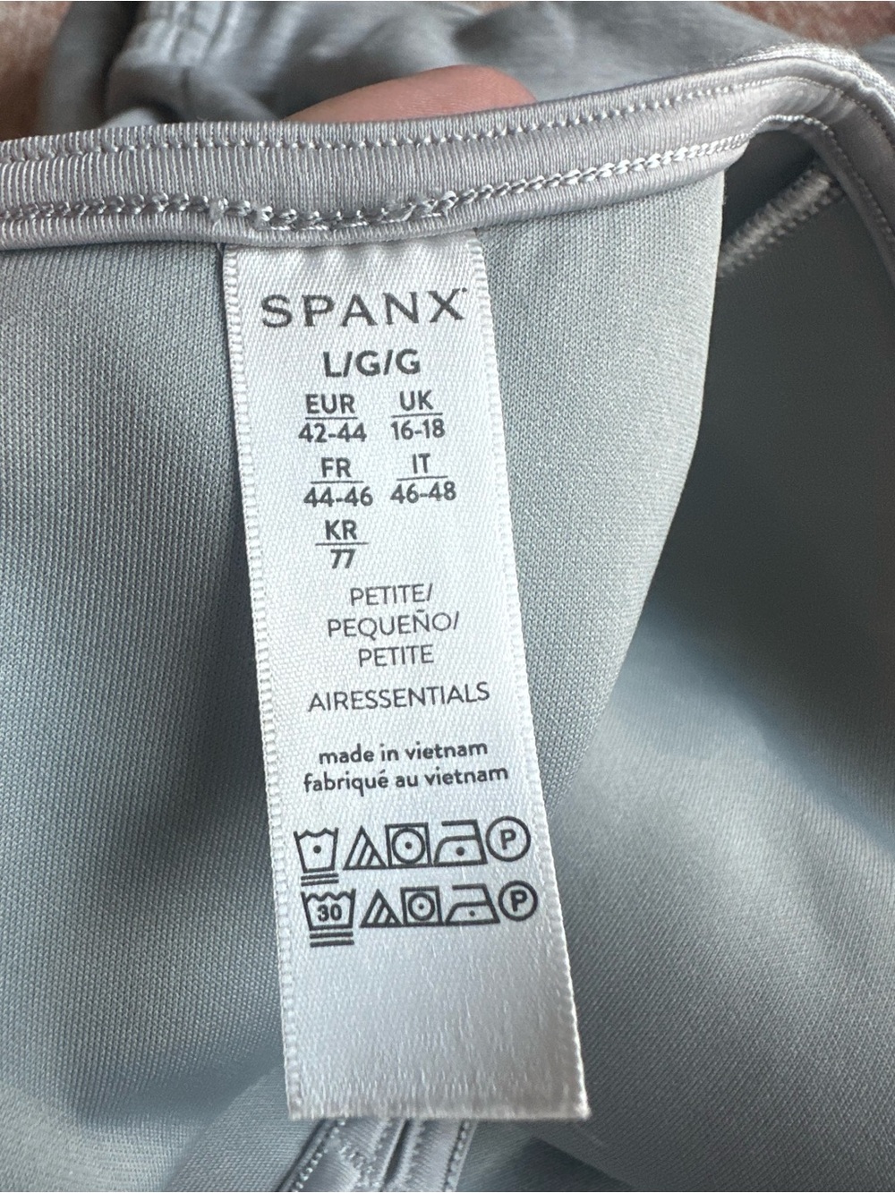 SPANX AIRESSENTIALS wide leg sleeveless jumpsuit Heather grey sz L Petite 50282Q - Picture 4 of 10
